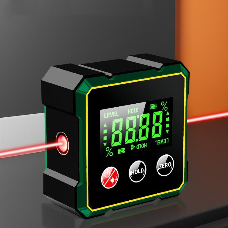 Magnetic Digital Angle Finder With Electronic Laser Gauge
