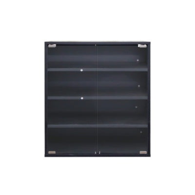 Shoe Box With RGB LED Light, Wooden Stackable Shoe Storage Box With Glass Door, Shoe Storage Bin Shoe Display Case For Sneakers 4 Tier-1