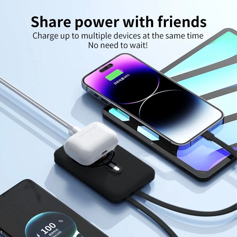 MagSafe Power Bank 10000mAh – Wireless & USB-C Fast Charging 22.5W with LED Display, Compatible with iPhone 16/15/14/13/12