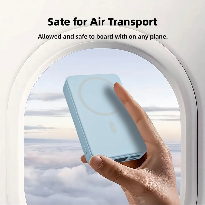 MagSafe Power Bank 10000mAh – Wireless & USB-C Fast Charging 22.5W with LED Display, Compatible with iPhone 16/15/14/13/12