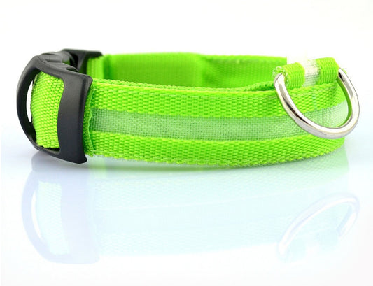 Nylon LED Pet Dog Luminous Night Collar