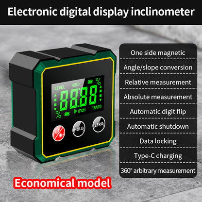 Magnetic Digital Angle Finder With Electronic Laser Gauge